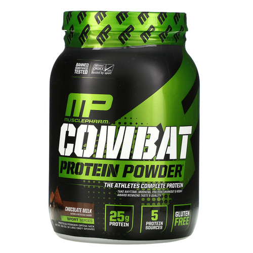 MusclePharm  Combat Protein Powder  Chocolate Milk  2 lbs (907 g)