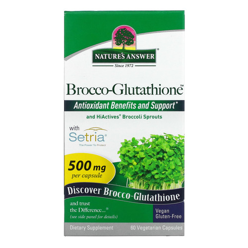 Nature's Answer  Brocco-Glutathione  500 mg  60 Vegetarian Capsules