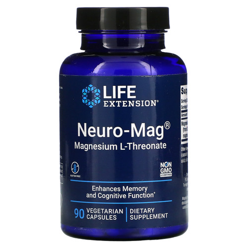 Life Extension  Neuro-Mag  Magnesium L-Threonate  90 Vegetarian Capsules