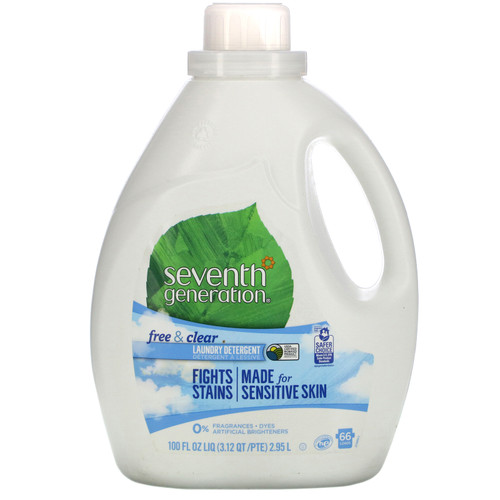 Seventh Generation  Laundry Detergent  Free & Clear  100 fl oz (2.95 L)