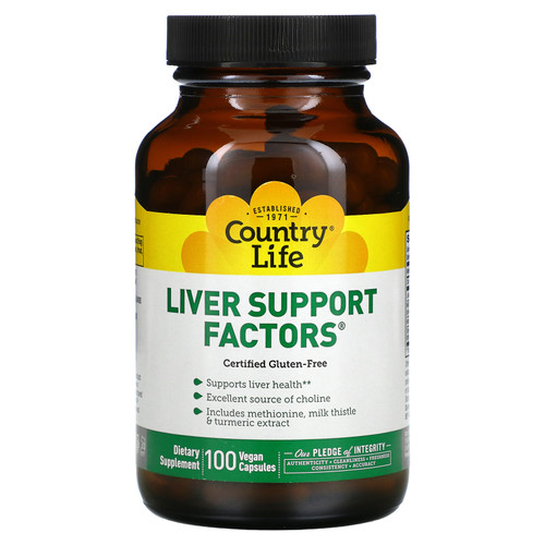 Country Life  Liver Support Factors  100 Vegan Capsules