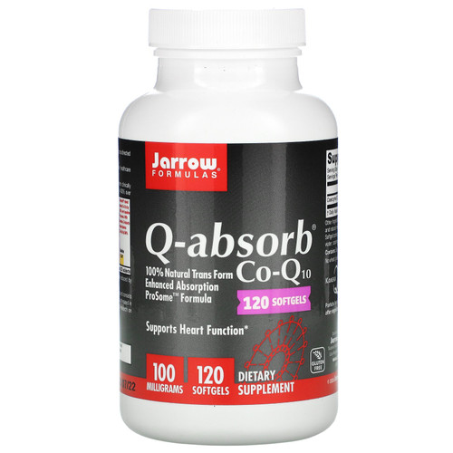 Jarrow Formulas  Q-absorb Co-Q10  100 mg  120 Softgels