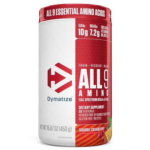 Dymatize Nutrition, ALL9AMINO, Orange Cranberry, 15.87 oz (450 g)