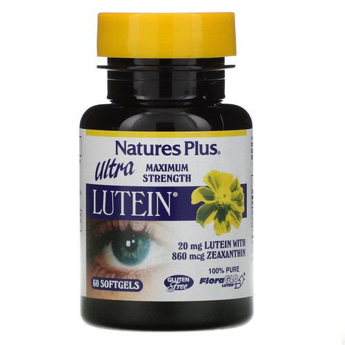 Nature's Plus  Ultra Lutein  Maximum Strength  20 mg  60 Softgels