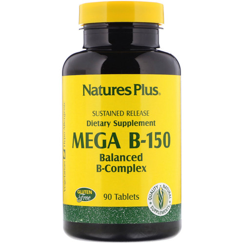 Nature's Plus  Mega B-150  Balanced B-Complex  90 Tablets