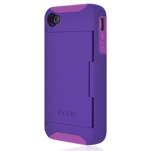 Incipio Stowaway Credit Card Case for iPhone 4/4S - Deep Purple