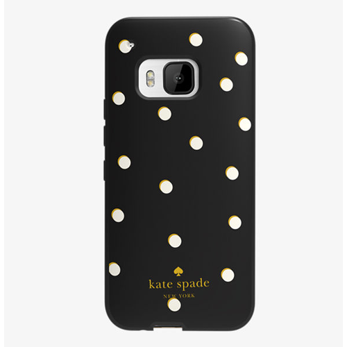 Kate Spade New York Flexible Hardshell Case for HTC One M9 - Scatter Pavillion (White Dots on Black)
