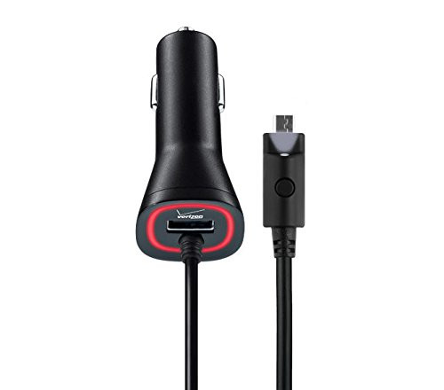 Verizon 3.4A Micro USB Car Charger for Galaxy S7/S7 Edge/S6/S6 Edge/S5/Note 5/J7 V  LG K20/V10/Stylo 2 V  Nokia Lumia 73