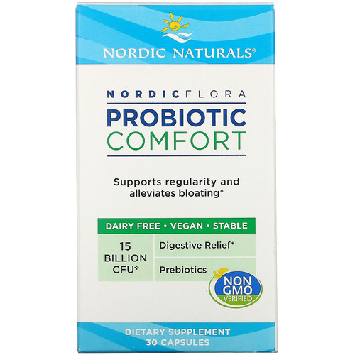 Nordic Naturals  Nordic Flora Probiotic  Comfort  15 Billion CFU  30 Capsules