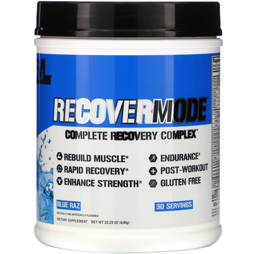 EVLution Nutrition  RECOVERMODE  Complete Recovery Complex  Blue Raz  22.23 oz (630 g)