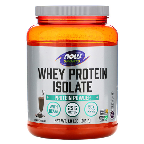 Now Foods  Sports  Whey Protein Isolate  Creamy Chocolate  1.8 lbs (816 g)