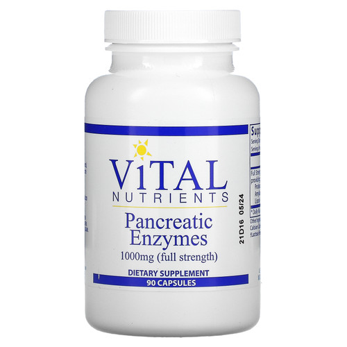Vital Nutrients  Pancreatic Enzymes  500 mg  90 Capsules