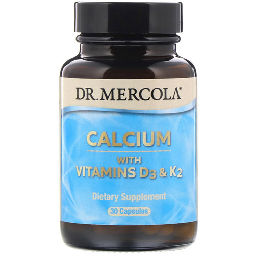 Dr. Mercola  Calcium with Vitamins D3 & K2  30 Capsules