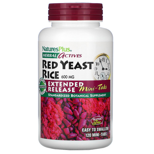Nature's Plus  Herbal Actives  Red Yeast Rice  600 mg  120 Mini-Tabs