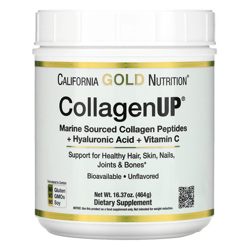 California Gold Nutrition, CollagenUP, Marine Hydrolyzed Collagen + Hyaluronic Acid + Vitamin C, Unflavored, 16.37 oz (464 g)