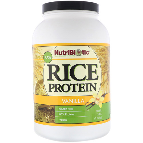NutriBiotic  Raw Rice Protein  Vanilla  3 lb (1.36 kg)