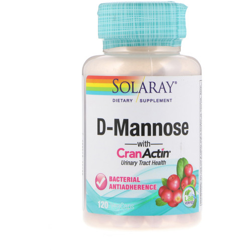 Solaray  D-Mannose with CranActin  Urinary Tract Health  120 VegCaps