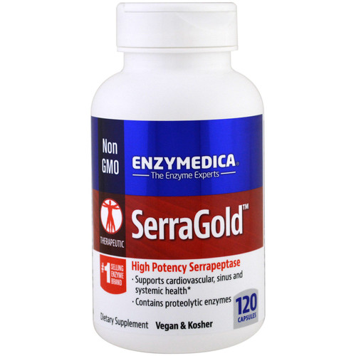 Enzymedica  SerraGold  High Potency Serrapeptase  120 Capsules