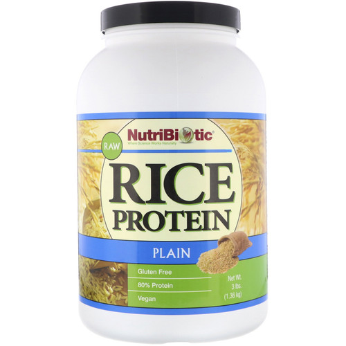 NutriBiotic  Raw  Rice Protein  Plain  3 lbs (1.36 kg)