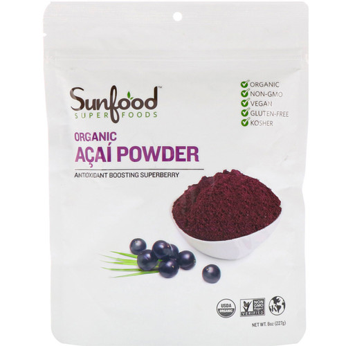 Sunfood  Organic Acai Powder  8 oz (227 g)