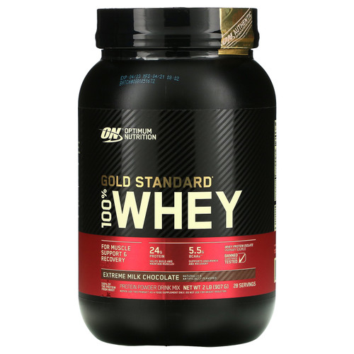 Optimum Nutrition  Gold Standard 100% Whey  Extreme Milk Chocolate  2 lb (907 g)
