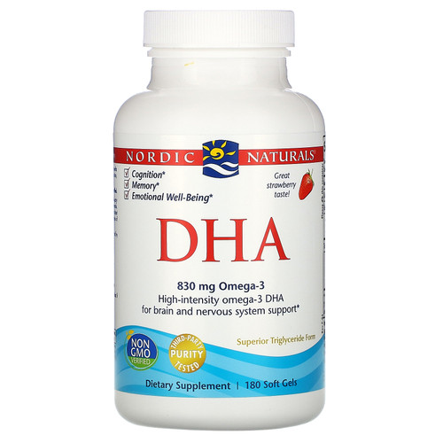 Nordic Naturals  DHA  Strawberry  415 mg  180 Soft Gels
