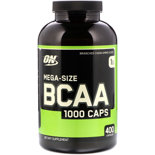 Optimum Nutrition  BCAA 1000 Caps  Mega-Size  1 g  400 Capsules
