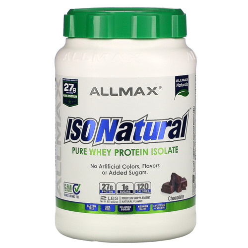 ALLMAX Nutrition  IsoNatural  Pure Whey Protein Isolate  Chocolate  2 lbs (907 g)