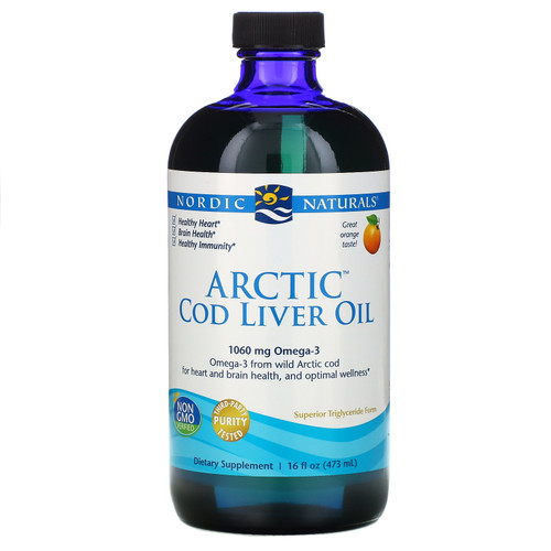 Nordic Naturals  Arctic Cod Liver Oil  Orange  16 fl oz (473 ml)