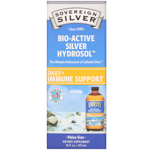 Sovereign Silver  Bio-Active Silver Hydrosol  10 ppm  16 fl oz (473 ml)