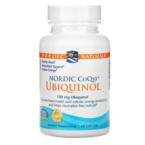 Nordic Naturals  Ubiquinol  Nordic CoQ10  100 mg  60 Soft Gels