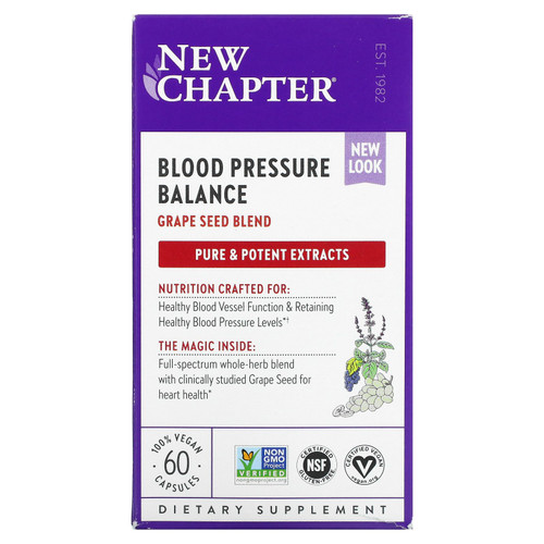 New Chapter  Blood Pressure  Take Care  60 Vegetarian Capsules