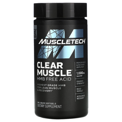 Muscletech  Clear Muscle  HMB Free Acid  84 Liquid Softgels