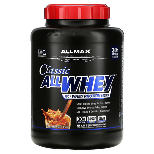 ALLMAX Nutrition  Classic AllWhey  100% Whey Protein  Chocolate Peanut Butter  5 lbs (2.27 kg)