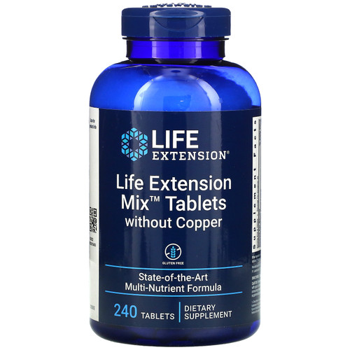 Life Extension  Mix Tablets without Copper  240 Tablets