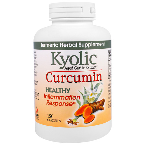 Kyolic  Aged Garlic Extract  Inflammation Response  Curcumin  150 Capsules