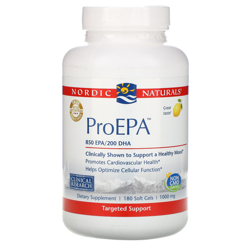 Nordic Naturals  ProEPA  Lemon   1 000 mg  180 Softgels