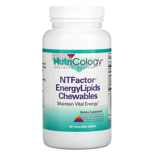 Nutricology  NTFactor EnergyLipids Chewables  60 Chewable Tablets