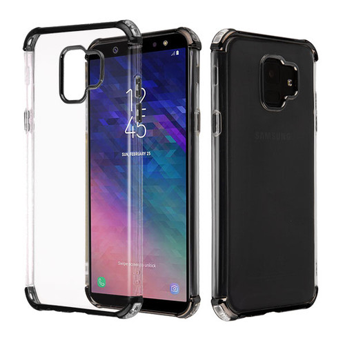 ASMYNA Electroplating Black/Transparent Clear Klarion Candy Skin Cover  for Galaxy A6 (2018)