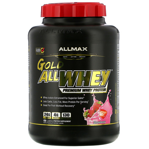 ALLMAX Nutrition  AllWhey Gold  Premium Whey Protein  Strawberry  5 lbs (2.27 kg)