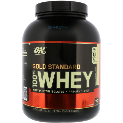 Optimum Nutrition  Gold Standard 100% Whey  French Vanilla Crème  5 lbs (2.27 kg)