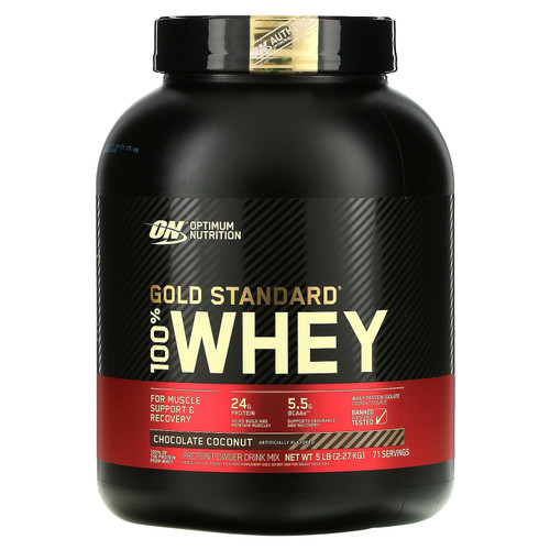 Optimum Nutrition  Gold Standard 100% Whey  Chocolate Coconut  5 lb (2.27 kg)