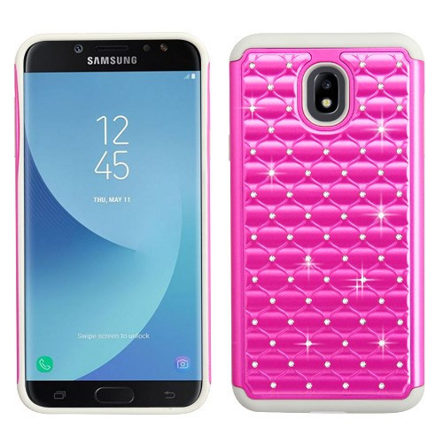 ASMYNA Hot Pink/Solid White FullStar Protector Cover  for Galaxy J7 Star