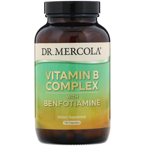 Dr. Mercola  Vitamin B Complex with Benfotiamine  180 Capsules