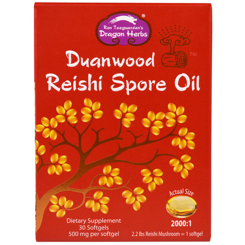 Dragon Herbs  Duanwood Reishi Spore Oil  500 mg  30 Softgels