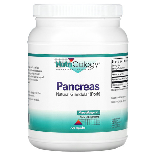 Nutricology  Pancreas  Natural Glandular (Pork)  720 Capsules