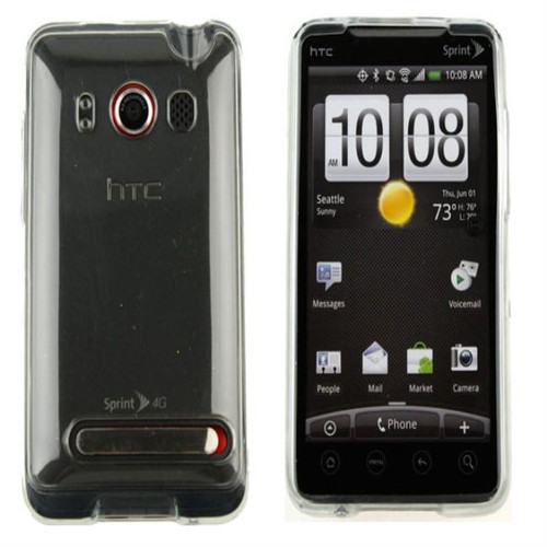 HTC EVO 4G AquaFlex Gummy Case - Clear / Clear