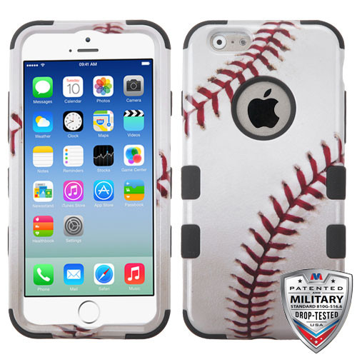 MYBAT Baseball-Sports Collection/Black TUFF Hybrid Case for iPhone 6s/6