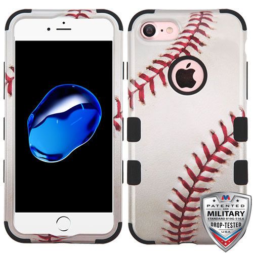 MyBat Baseball-Sports Collection Tuff Hybrid Case for iPhone SE2/8/7 - White/Red