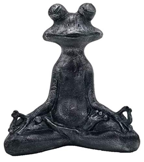 Frog Meditating Statue | Buddha Zen Yoga Frog Figurine for Indoor, Outdoor, Yard and Zen Garden for Decoration.